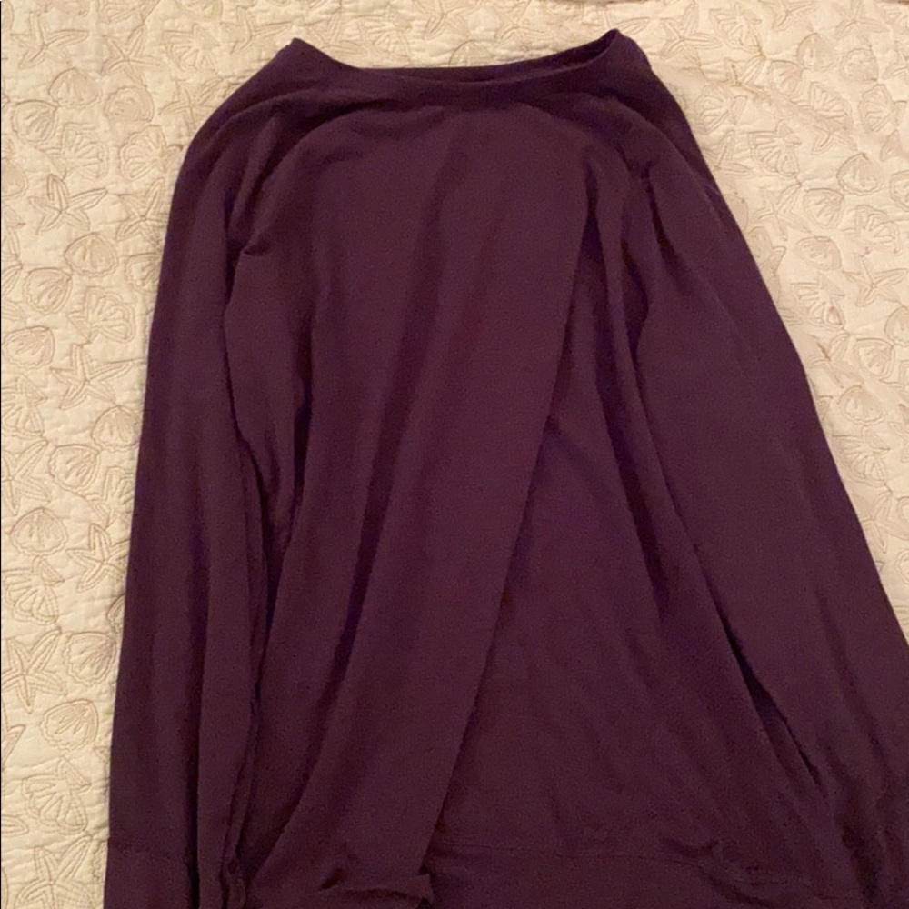 Purple long sleeve athletic shirt